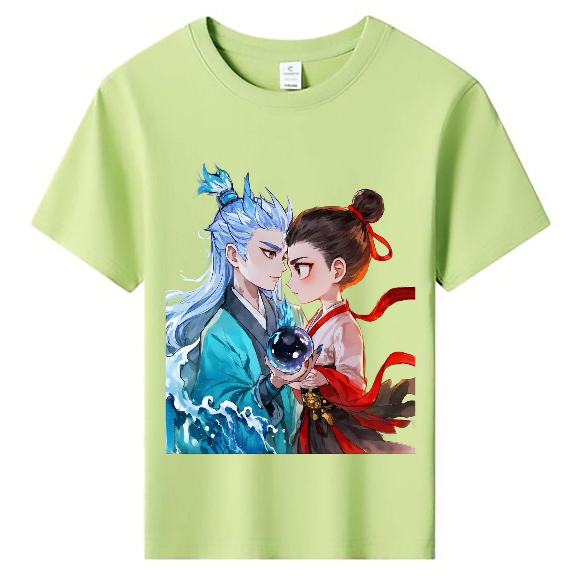 （画像用） Ne Zha 2 ナタ 魔童の大暴れ 綿100％キッズTシャツ（フロントプリント）